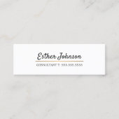 Minimalistische Elegante Faux Copper Line Consulta Mini Visitekaartje (Voorkant)