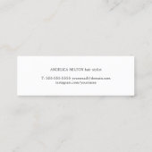 Minimalistische Elegante Faux Gold Haarspelden Haa Mini Visitekaartje (Achterkant)