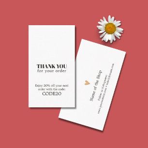 Minimalistische Elegante Faux Gold Heart Shop Kortingskaartje