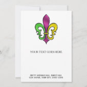 Minimalistische Elegante Fleur De Lis Ontwerp Kaart (Achterkant)