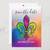 Minimalistische Elegante Fleur De Lis Ontwerp Kaart (Voorkant / Achterkant)