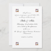 Minimalistische Elegante Floral bruiloft uitnodigi Kaart (Voorkant)