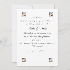 Minimalistische Elegante Floral bruiloft uitnodigi Kaart