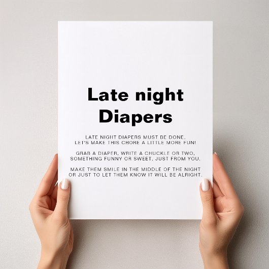 Minimalistische Elegante Formele Luiers voor Laat Poster