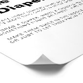 Minimalistische Elegante Formele Luiers voor Laat Poster (Hoek)