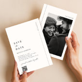Minimalistische Elegante Foto Bewaar de Datum Uitn Kaart