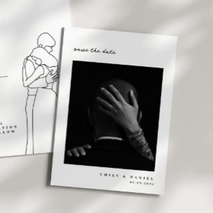Minimalistische Elegante Foto Bewaar de datum Uitn Save The Date