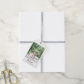 Minimalistische elegante foto bruiloft cadeaulabel (Met Touw)