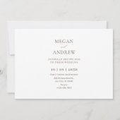 Minimalistische elegante foto bruiloft kaart (Achterkant)