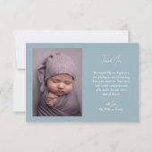 Minimalistische elegante foto Orthodoxe doop Bedankkaart (Voorkant)