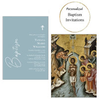 Minimalistische elegante foto Orthodoxe doop