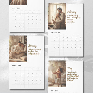 Minimalistische Elegante Foto Quote Kalender 2026