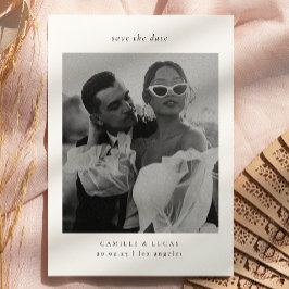 Minimalistische Elegante Foto Save the date Kaart