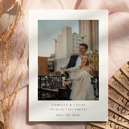 Minimalistische Elegante Foto Save the date Kaart