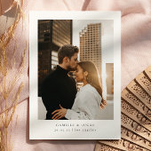 Minimalistische Elegante Foto Save the date Kaart