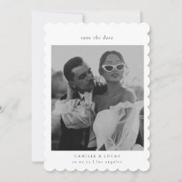 Minimalistische Elegante Foto Save the date Kaart