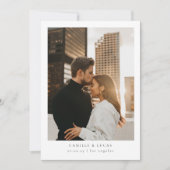 Minimalistische Elegante Foto Save the date Kaart (Voorkant)