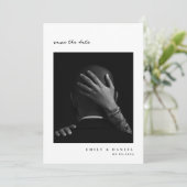 Minimalistische Elegante Foto Save the date Uitnod (Staand voorkant)