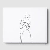 Minimalistische Elegante Foto Save the date Uitnod Gastenboek (Achterkant)