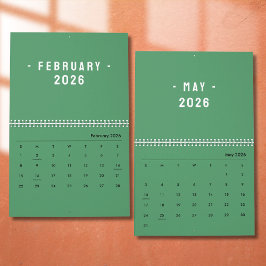 Minimalistische Elegante Fotoquote Kalendar 2026 Kalender