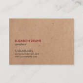 Minimalistische Elegante gedrukte Kraft-papieren c Visitekaartje (Voorkant)