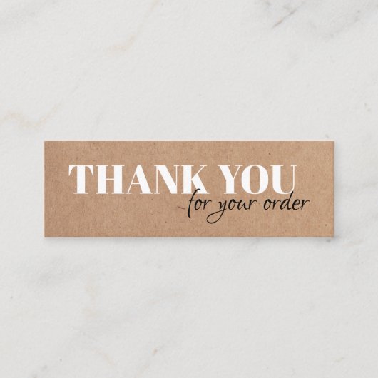 Minimalistische elegante gedrukte Kraft White Hart Mini Visitekaartje (Voorkant)