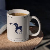 Minimalistische elegante gepersonaliseerde kerst m koffiemok