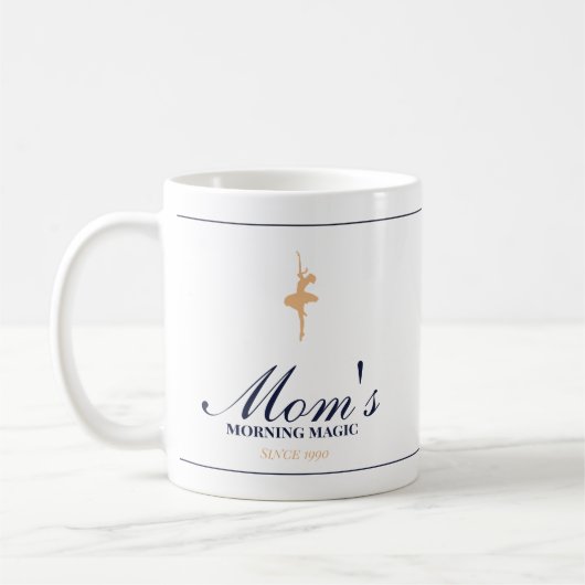 Minimalistische elegante gepersonaliseerde kerst m koffiemok (Links)