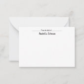Minimalistische elegante gepersonaliseerde notitie notitiekaartje (Voorkant)