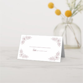 Minimalistische elegante gevouwen trouwplaatskaart plaatskaartje