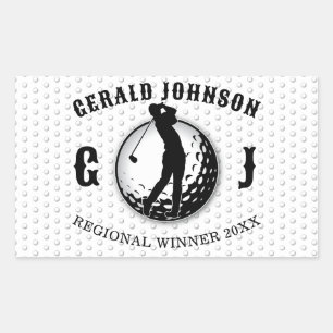 Minimalistische Elegante Golf Design Rechthoekige Sticker