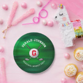 Minimalistische Elegante Golf Monogram Ontwerp Papieren Bordje (Feest)