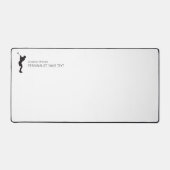 Minimalistische elegante golfspeler Voeg naam toe  Bureaumat (Voorkant)
