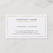 Minimalistische Elegante Gouden Cirkel Logo Visitekaartje (Achterkant)