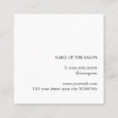 Minimalistische Elegante Gouden Donker Grijze Salo Vierkante Visitekaartje (Achterkant)