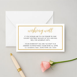 Minimalistische Elegante Gouden Folie Rand Wensput Informatiekaartje