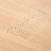 Minimalistische elegante gouden moderne bruiloft acryl uitnodigingen (Laagn)