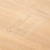 Minimalistische elegante gouden moderne bruiloft acryl uitnodigingen (Laagn)