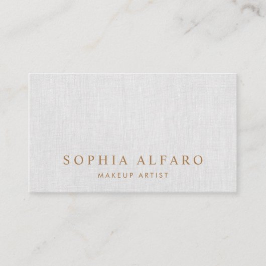 Minimalistische Elegante Grijze Schoonheidsberoeps Visitekaartje (Voorkant)