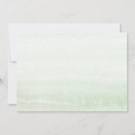 Minimalistische elegante groene koppels douche kaart (Achterkant)