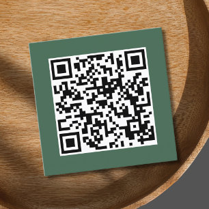 Minimalistische elegante groene QR-codeconsultant Vierkante Visitekaartje