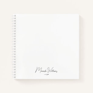 Minimalistische Elegante Handgeschreven Aangepaste Notitieboek