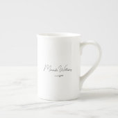 Minimalistische Elegante Handgeschreven Aangepaste Porselein Kop (Rechts)