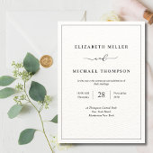 Minimalistische elegante huwelijksuitnodiging, mod kaart