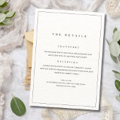 Minimalistische elegante huwelijksuitnodiging, mod kaart
