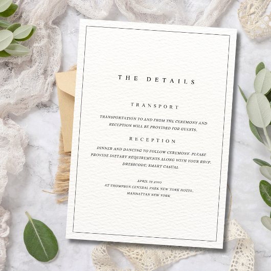 Minimalistische elegante huwelijksuitnodiging, mod kaart