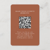 Minimalistische Elegante Huwelijkswebsite QR Code Informatiekaartje (Voorkant)