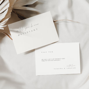 Minimalistische Elegante Ivoor Ambtenaar Voorstelk Kaart