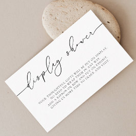 Minimalistische Elegante Kalligrafie Display Douch Informatiekaartje