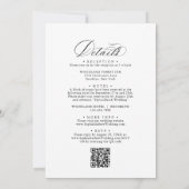 Minimalistische elegante kalligrafie QR-code bruil Kaart (Achterkant)